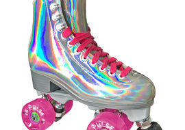 EVO NYLON WOMEN'S OUTDOOR PACKAGE Hologram  w/ Pink Pulse Lite Wheels & Pink Laces