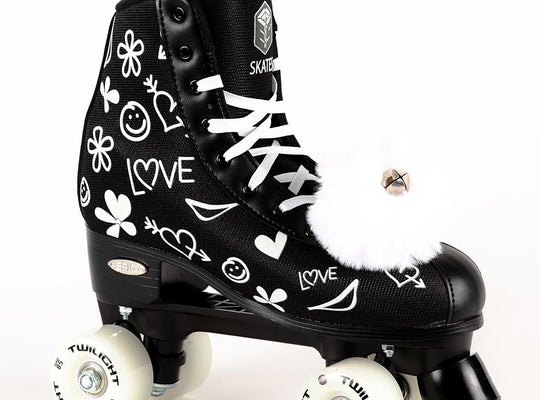 Epic Skates Black LUV LED Light Up Roller Skates