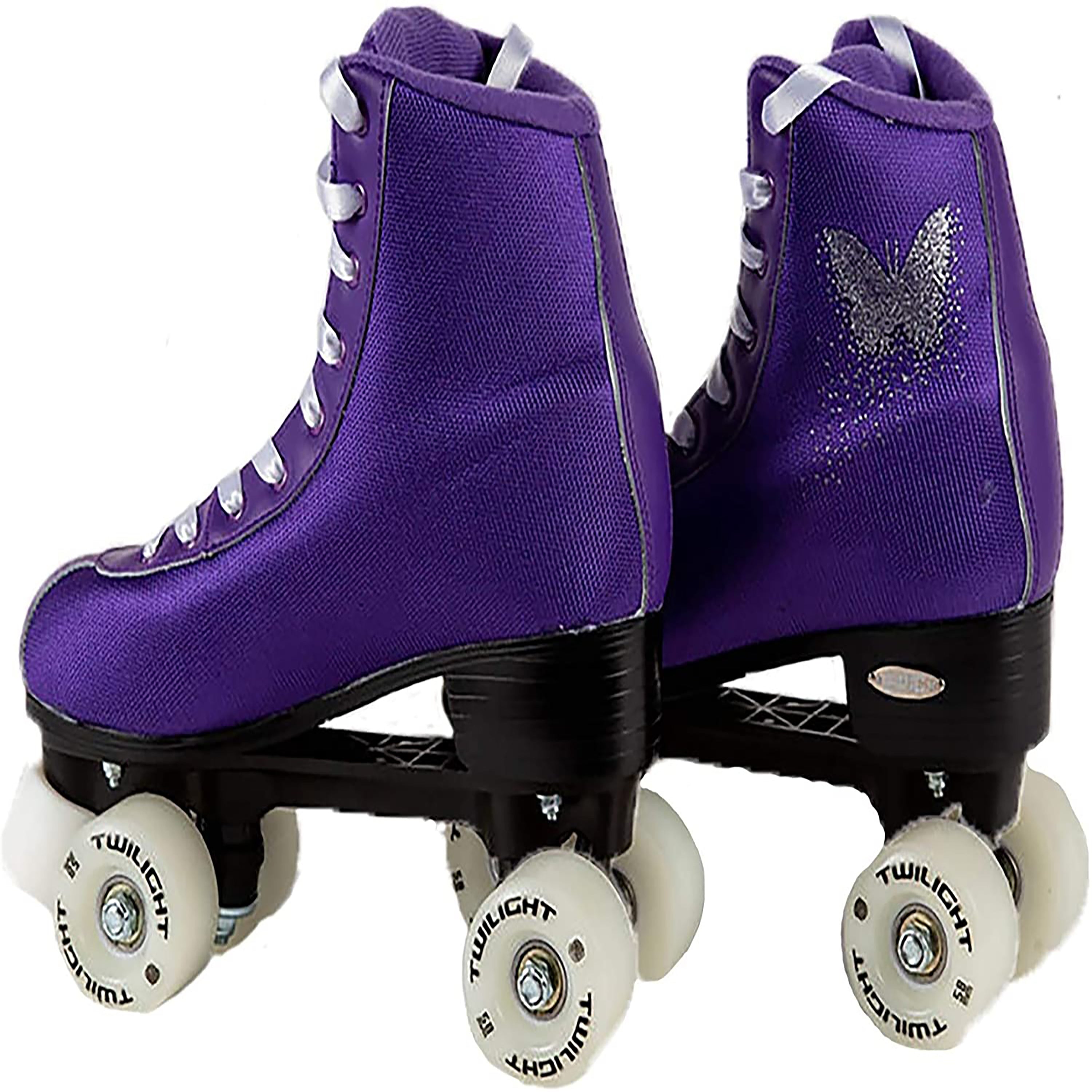 Epic Purple Butterfly LED Quad Skate – LowPriceSkates.com