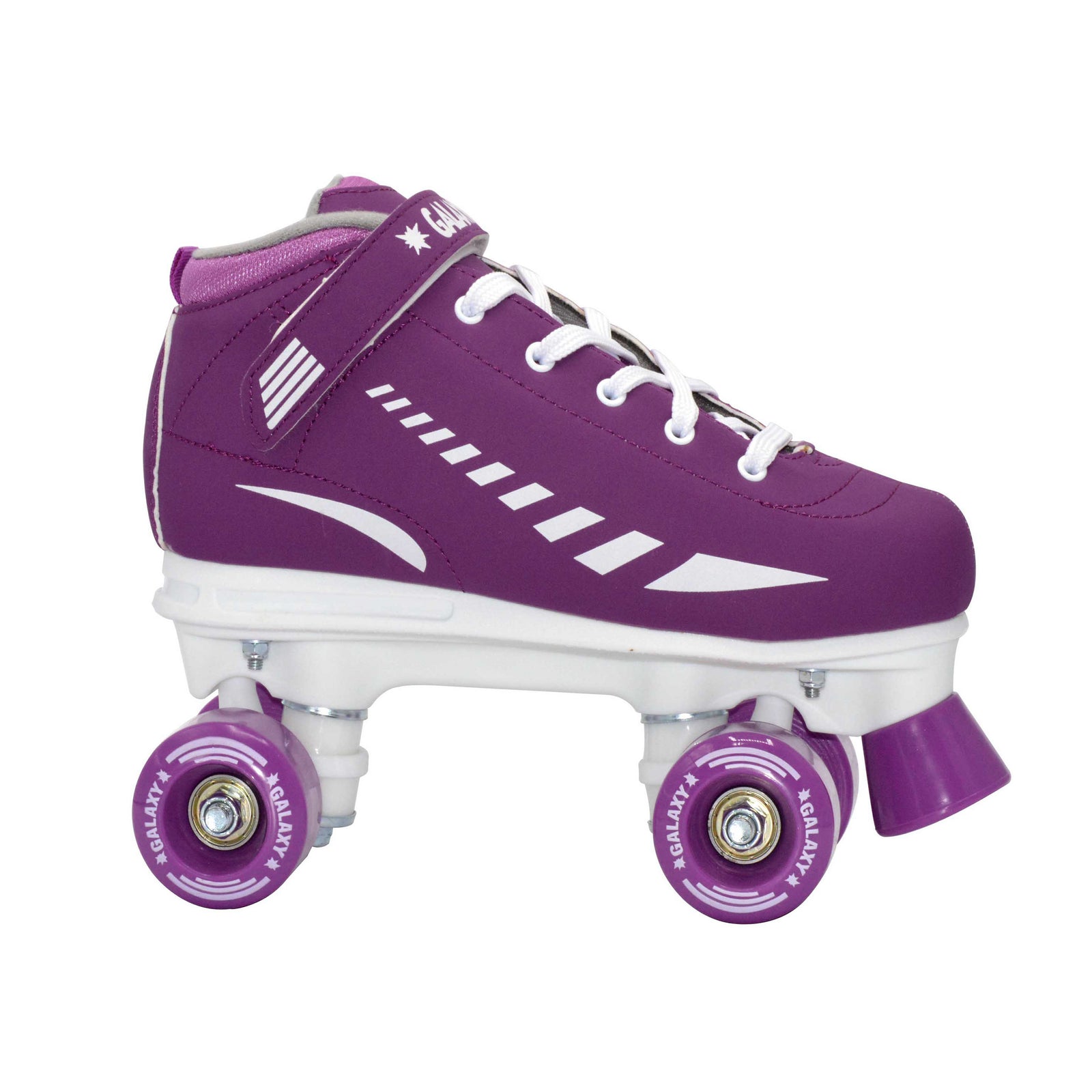 Epic Galaxy Elite Purple Quad Roller Skates Package