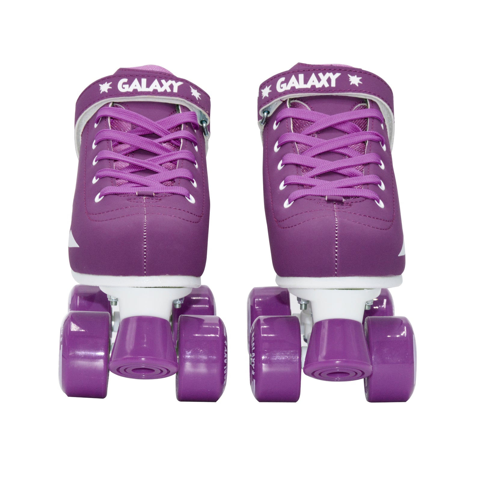 Epic Galaxy Elite Purple Quad Roller Skates Package