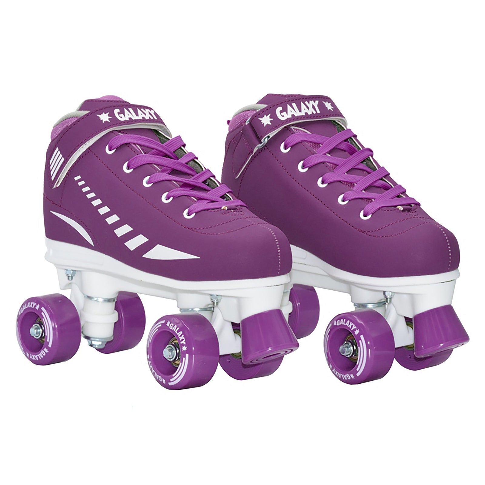 Epic Galaxy Elite Purple Quad Roller Skates Package