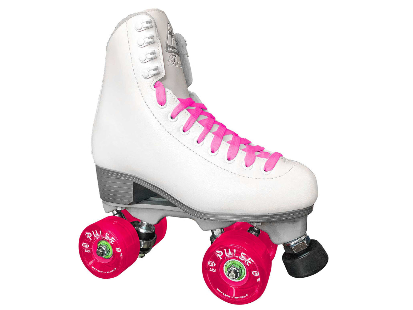 FINESSE NYLON WOMEN'S OUTDOOR PACKAGE White Boot w/ Pink Pulse Lite wheels