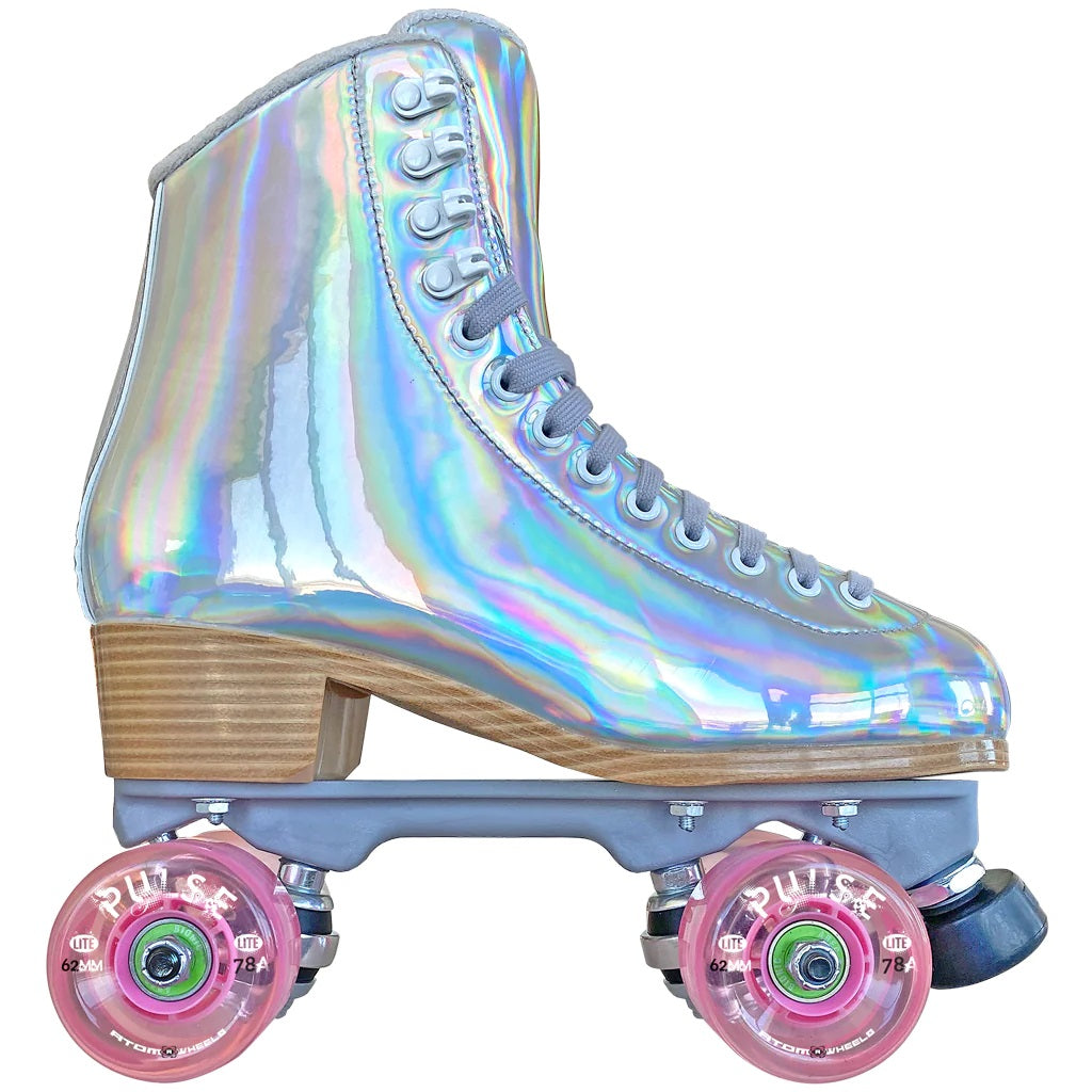 EVO LE NYLON WOMEN'S OUTDOOR PACKAGE Hologram w/ Light Pink Pulse Lite Wheels & Gray Laces
