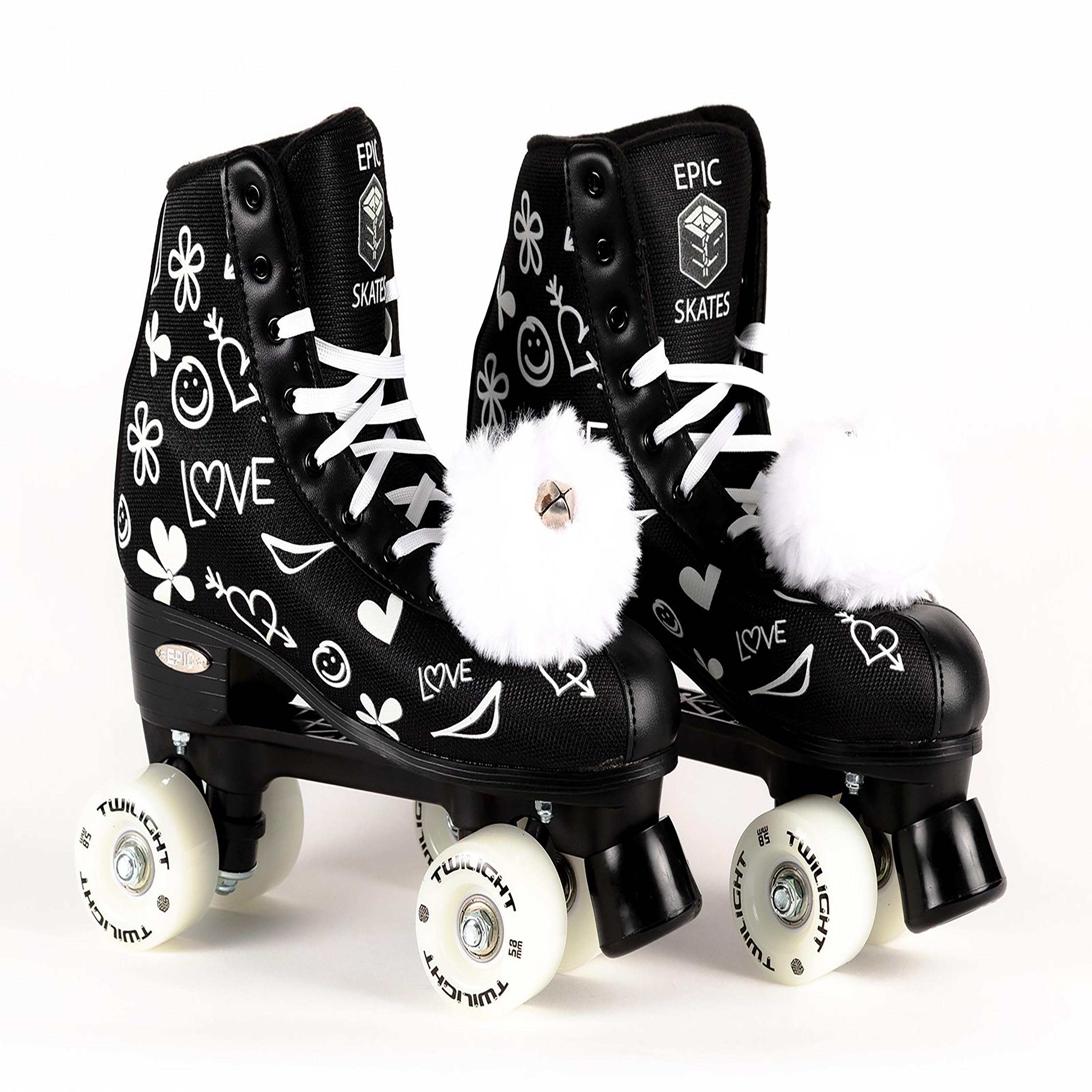 Epic Skates Black LUV LED Light Up Roller Skates