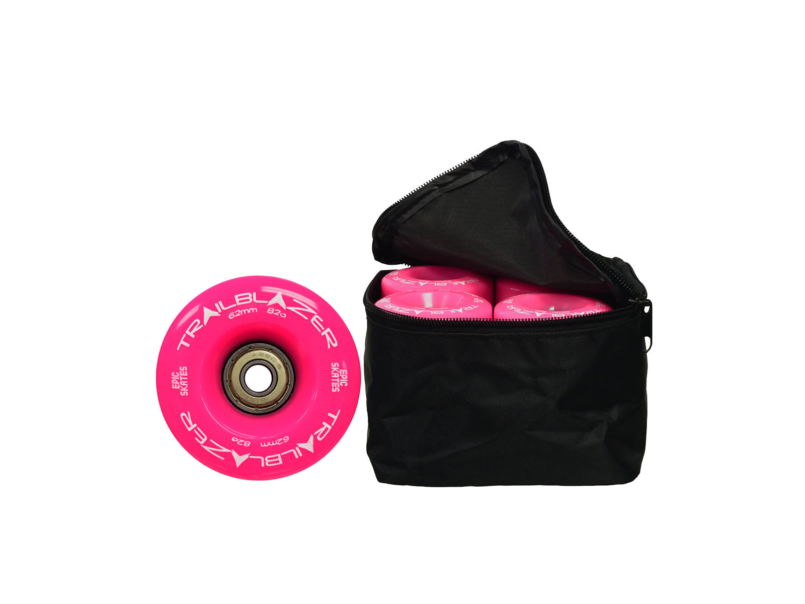 Epic Trailblazer 62mm Pink Quad Skate Wheels