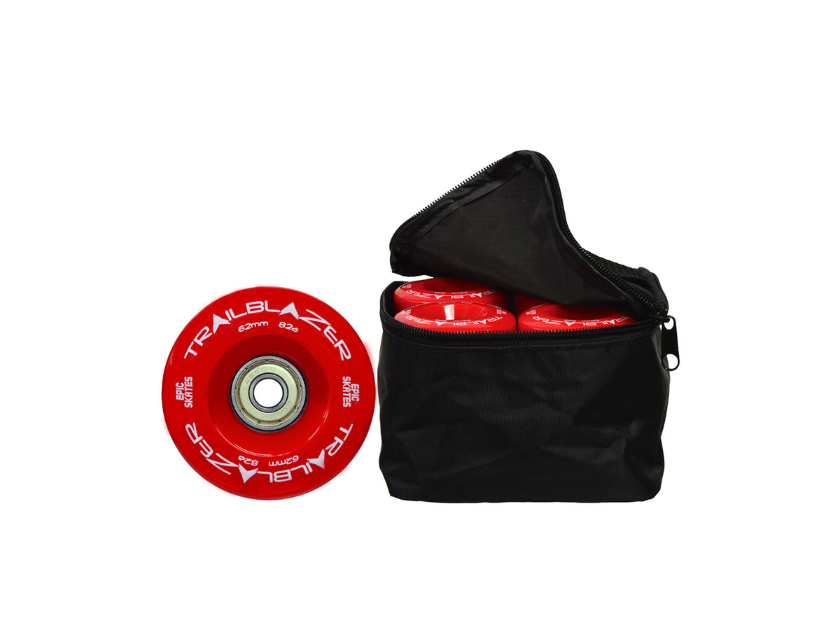 Epic Trailblazer 62mm Red Quad Skate Wheels
