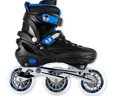 Epic Storm Adjustable 90mm 3-Wheel Bright LED Light Up Inline Speed Skates