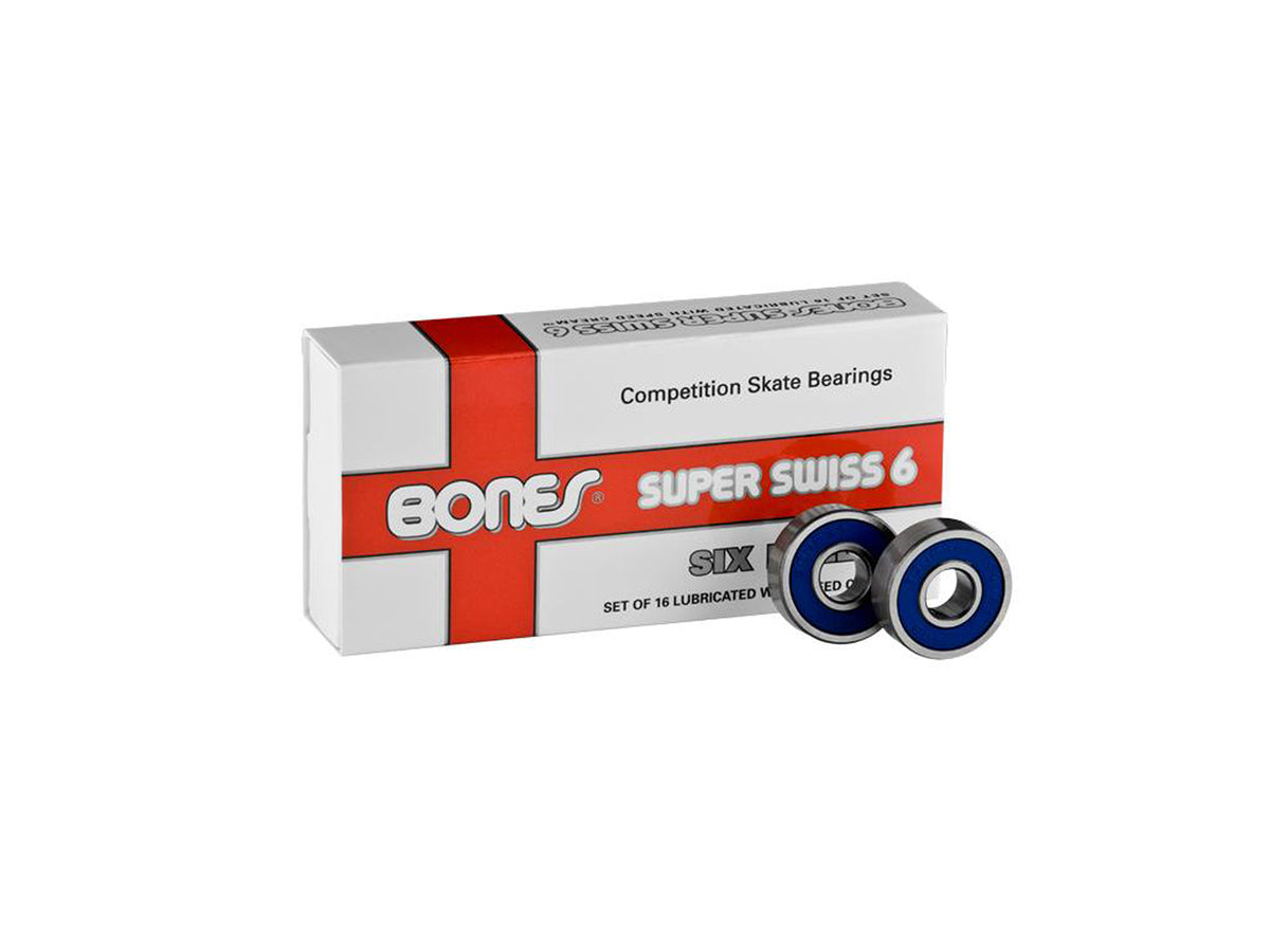 Bones Super Swiss 6 Bearings 8mm 16 Pack