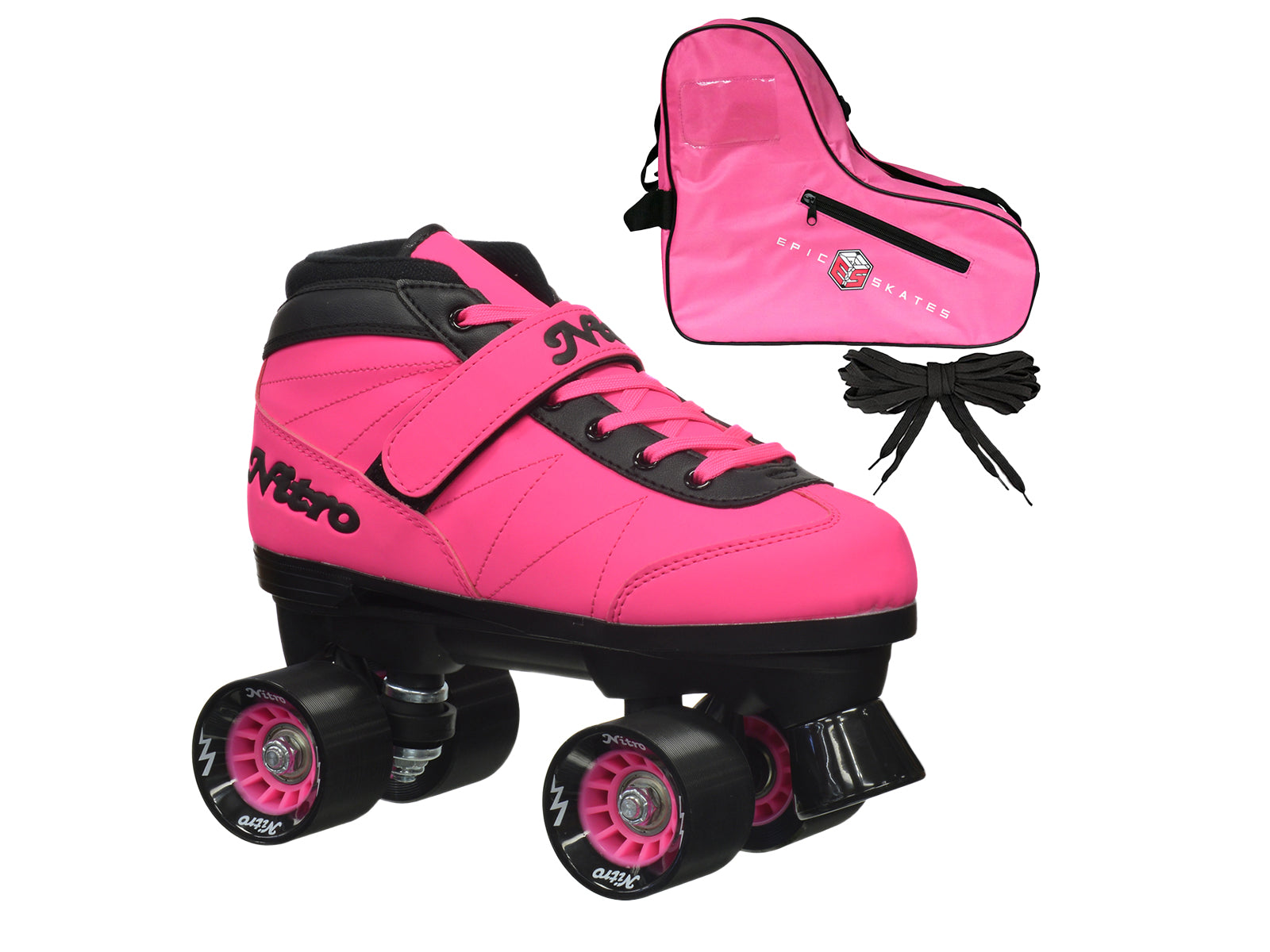 Epic Nitro Turbo Pink Quad Speed Skates Package