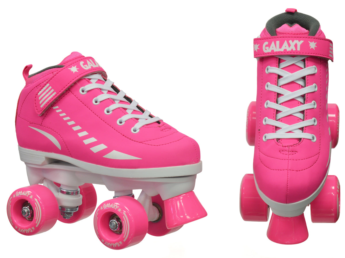 Epic Galaxy Elite Pink Quad Roller Skates Package