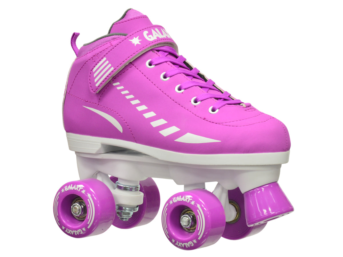 Epic Galaxy Elite Purple Quad Roller Skates Package