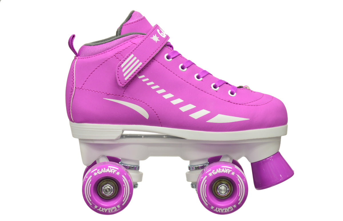 Epic Galaxy Elite Purple Quad Roller Skates Package