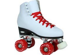 Epic Classic White & Red Roller Skates Package