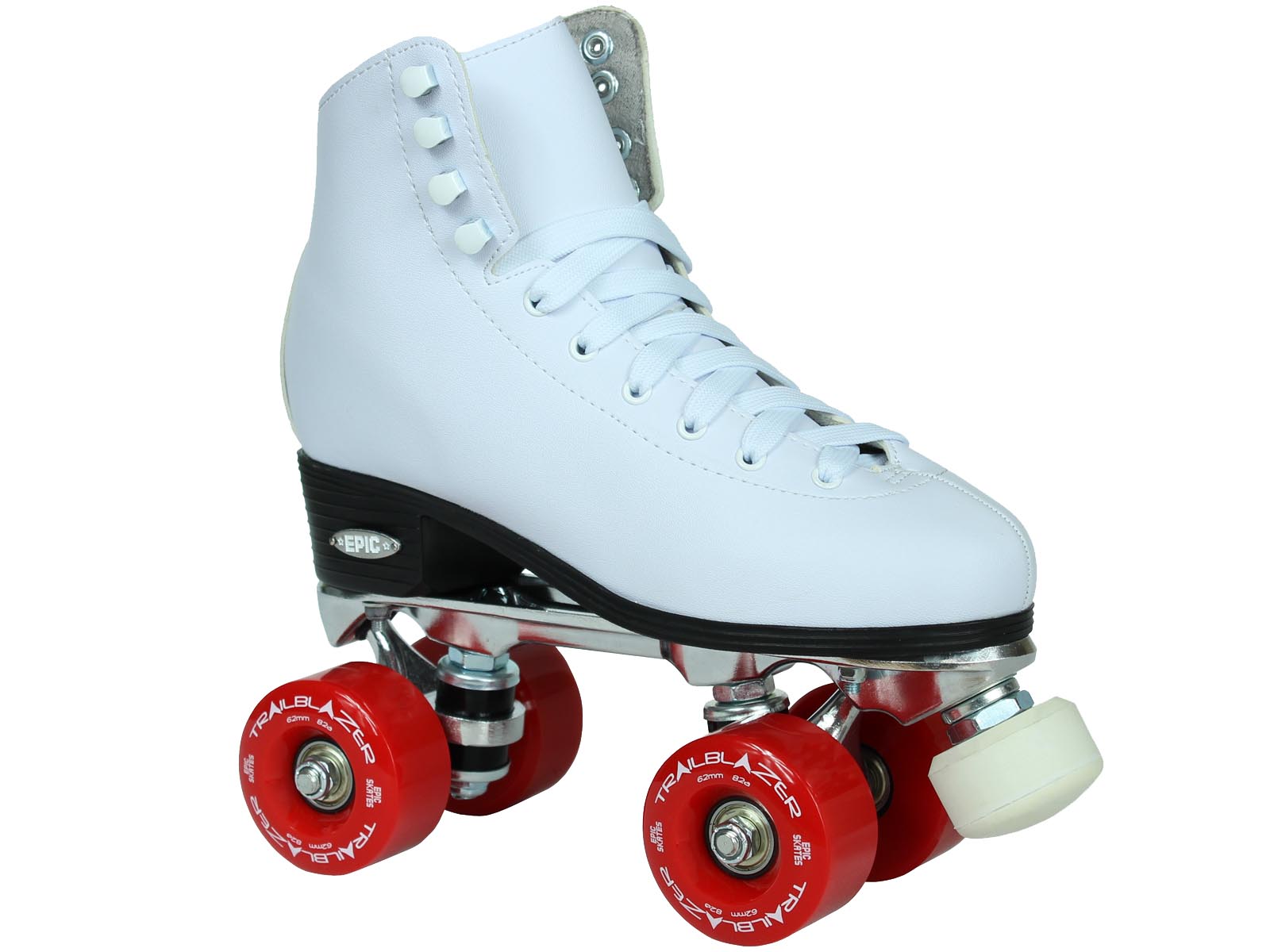 Epic Classic White & Red Roller Skates Package