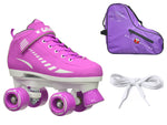 Epic Galaxy Elite Purple Quad Roller Skates Package