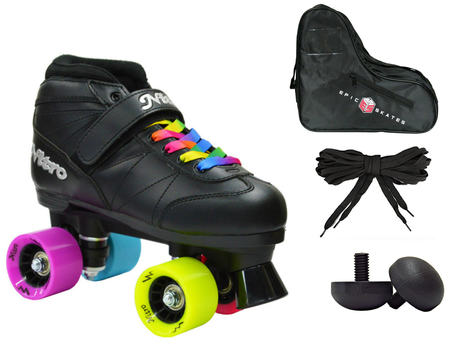 Epic Super Nitro Rainbow Speed Skates Package