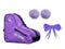 Epic Purple Roller Skate Accessory 3 Pc. Bundle w/Bag, Laces, Pompoms