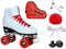 Epic Classic White & Red Roller Skates Package