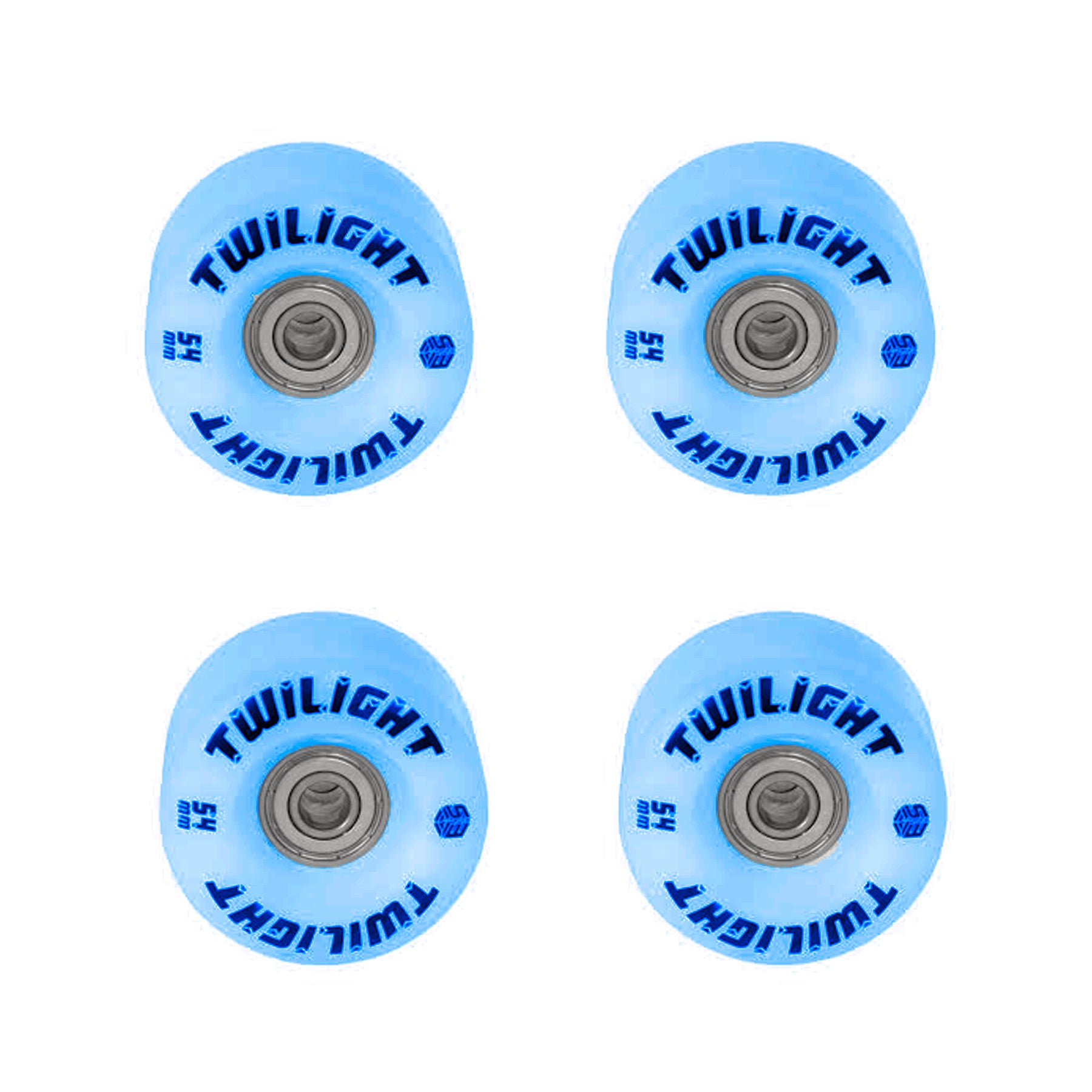 Epic Blue Twilight LED Light Up Roller Skate Wheels 4 Pack