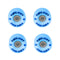 Epic Blue Twilight LED Light Up Roller Skate Wheels 4 Pack
