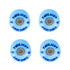 Epic Blue Twilight LED Light Up Roller Skate Wheels 4 Pack