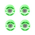 Epic Green Twilight LED Light Up Roller Skate Wheels 4 Pack