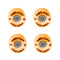Epic Orange Twilight LED Light Up Roller Skate Wheels 4 Pack