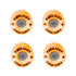 Epic Orange Twilight LED Light Up Roller Skate Wheels 4 Pack