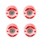 Epic Red Twilight LED Light Up Roller Skate Wheels 4 Pack