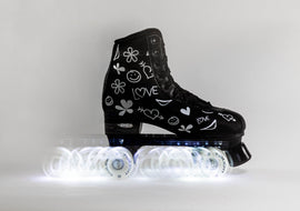 Epic Skates Black LUV LED Light Up Roller Skates